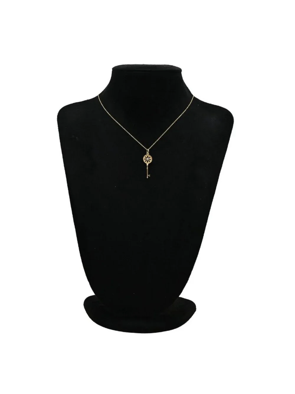 Tiffany & Co Necklace Daisy Key Pendant Yellow Gold YG Diamond